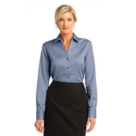 Red House ®  - Ladies French Cuff Non-Iron Pinpoint Oxford. RH63